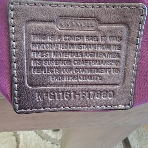 Coach Ashley Medium Jacquard Fabric Signature "C" Charcoal Crossbody Bag - Picture 14 of 16